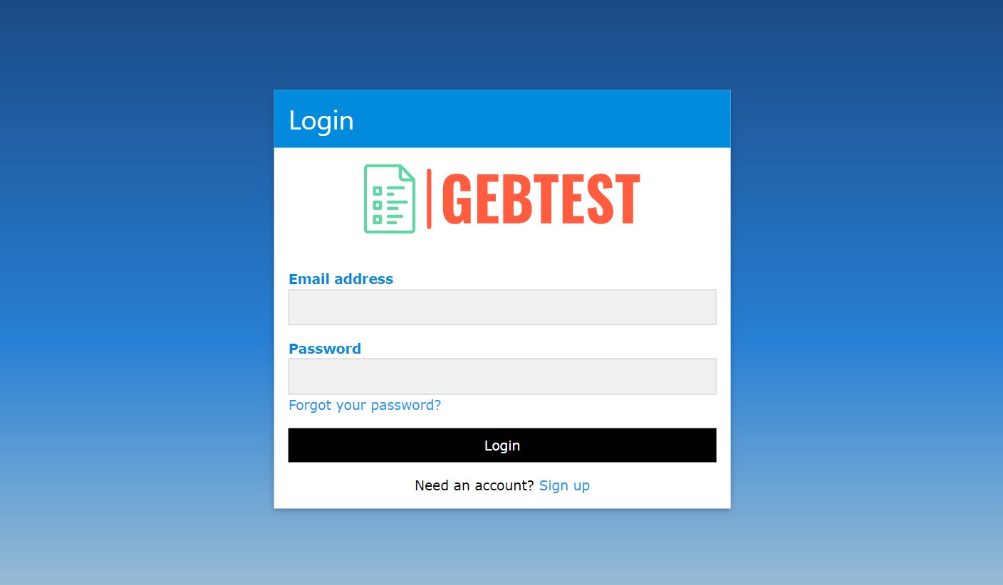 Screenshot showing OAuth2 server login page
