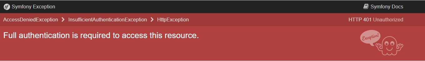 Symfony error page over HTTP